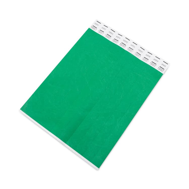 ADVANTUS CORPORATION Crowd Management Wristbands, Sequentially Numbered, 9.75" x 0.75", Green, 500/Pack (AVT75511) thumbnail 2