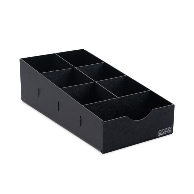 ADVANTUS CORPORATION Condiment Caddy, 7 Compartments, 8.75 x 16 x 5.25, Black (VRTVFCC169) thumbnail 4