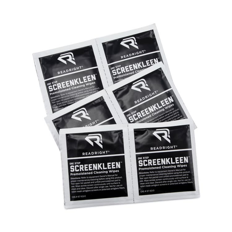 READ/RIGHT OneStep CRT ScreenKleen Cleaning Pads, Cloth, 5 x 5, Unscented, White, 100/Box (REARR1309) thumbnail 4