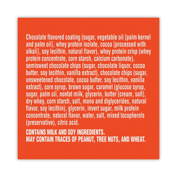 PEPSICO Recover Chocolate Chip Whey Protein Bar, 2.8 oz Bar, 12 Bars/Carton (GRR29500032) thumbnail 3