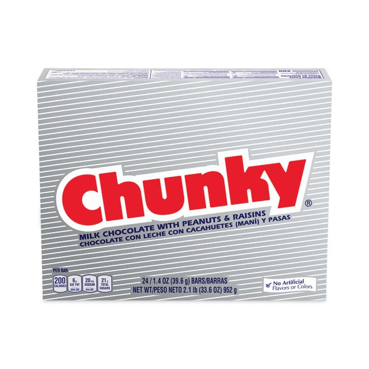 NESTLE Chunky Bar, Individually Wrapped, 1.4 oz, 24/Carton (GRR20900162) thumbnail 2