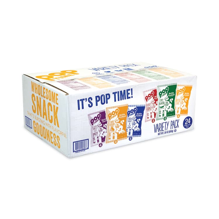 POPTIME SNACK BRANDS, LLC Kettle Cooked Popcorn Variety Pack, Assorted Flavors, 1 oz Bag, 24/Carton (GRR20902646) thumbnail 3