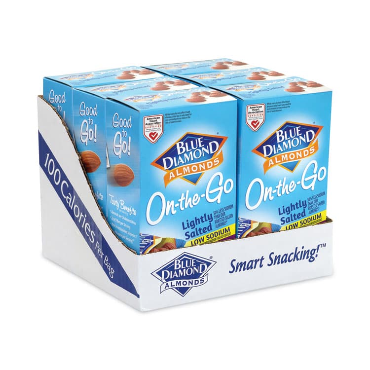 BLUE DIAMOND GROWERS Low Sodium Lightly Salted Almonds, 1.5 oz Bag, 42 Bags/Carton (GRR22000795) thumbnail 2