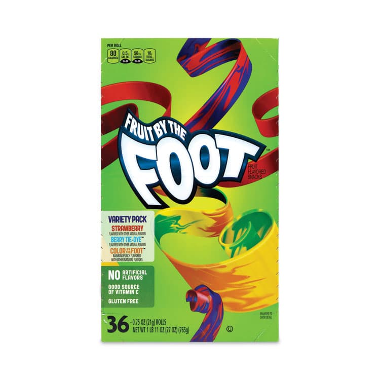 GENERAL MILLS Fruit By The Foot Variety Pack, Assorted Flavors, 0.75 oz, 36 Pouches/Carton (GRR20900408) thumbnail 2