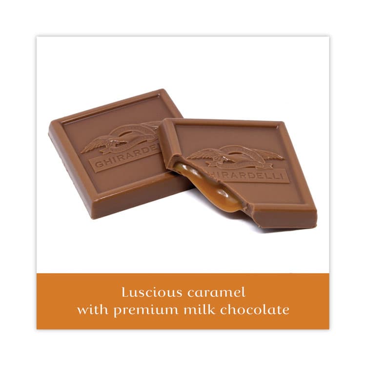 GHIRARDELLI Milk Chocolate and Caramel Chocolate Squares, 9.04 oz Bags, 2 Bags/Pack (GRR30001034) thumbnail 3