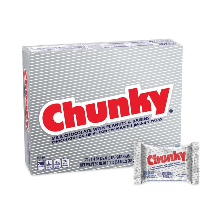 NESTLE Chunky Bar, Individually Wrapped, 1.4 oz, 24/Carton (GRR20900162) thumbnail 3