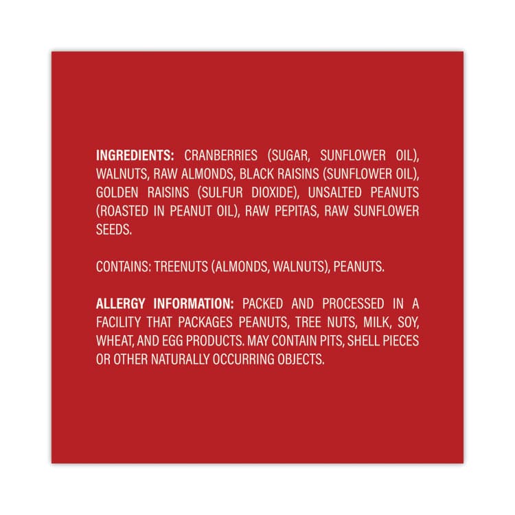 NATURE'S GARDEN Cranberry Health Mix, 1.2 oz Pouch, 6 Pouches/Pack (GRR29400005) thumbnail 4