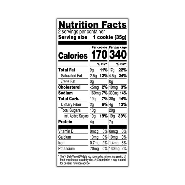 FRITO-LAY, . Homestyle Peanut Butter Cookies, 2.5 oz Pack, 2 Cookies/Pack, 60 Packs/Carton (GRR29500063) thumbnail 4