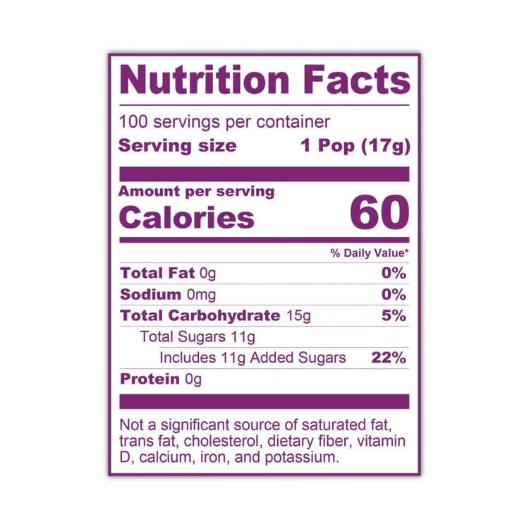 TOOTSIE ROLL INDUSTRIES Tootsie Pops, Assorted Wild Berry Flavors, 0.6 oz Lollipops, 100/Box (GRR20901184) thumbnail 3