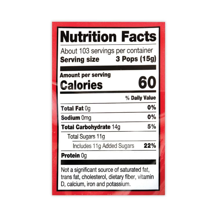 TOOTSIE ROLL INDUSTRIES Mini Pops, 3.74 lb Bag, Assorted Flavors, 300/Bag (GRR20902010) thumbnail 3