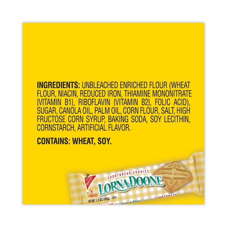 NABISCO FOOD GROUP Lorna Doone Shortbread Cookies, 1.5 oz Packet, 30 Packets/Carton (GRR22001042) thumbnail 3