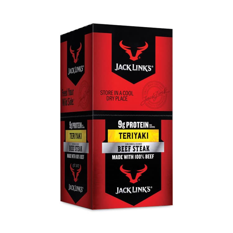 LINK SNACKS Teriyaki Beef Steak, 1 oz, 12/Box (GRR27800009) thumbnail 2