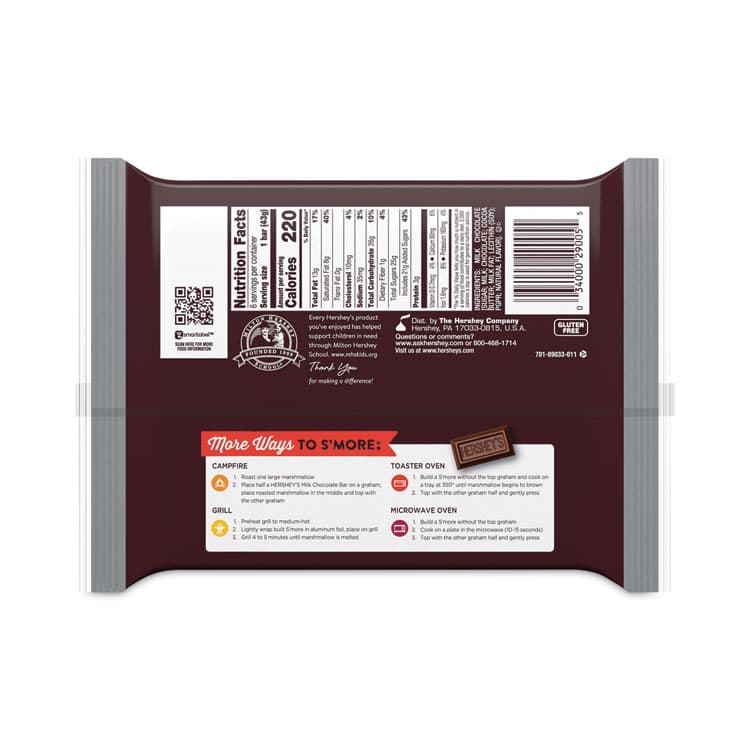 THE HERSHEY COMPANY Milk Chocolate Bar, 1.55 oz Bar, 6 Bars/Pack, 2 Packs/Box (GRR24601029) thumbnail 3