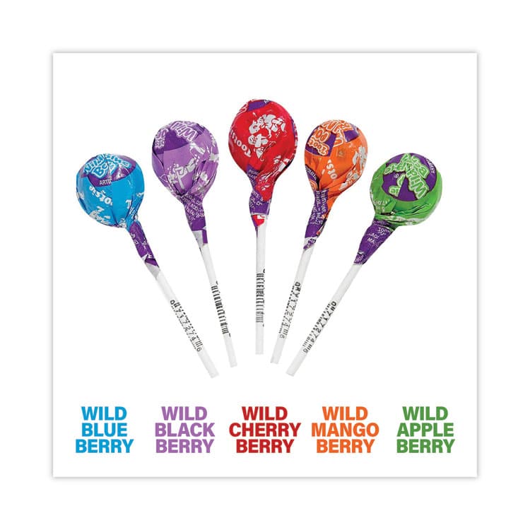 TOOTSIE ROLL INDUSTRIES Tootsie Pops, Assorted Wild Berry Flavors, 0.6 oz Lollipops, 100/Box (GRR20901184) thumbnail 2