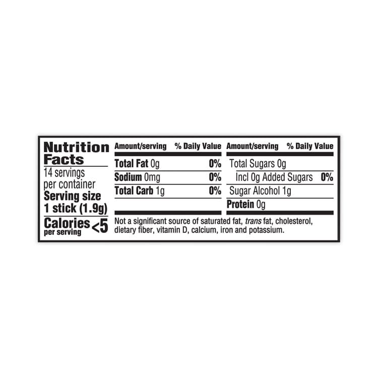 MONDELEZ INTERNATIONAL Sugar-Free Gum, Spearmint, 14 Pieces/Pack, 12 Packs/Carton (GRR30400008) thumbnail 4