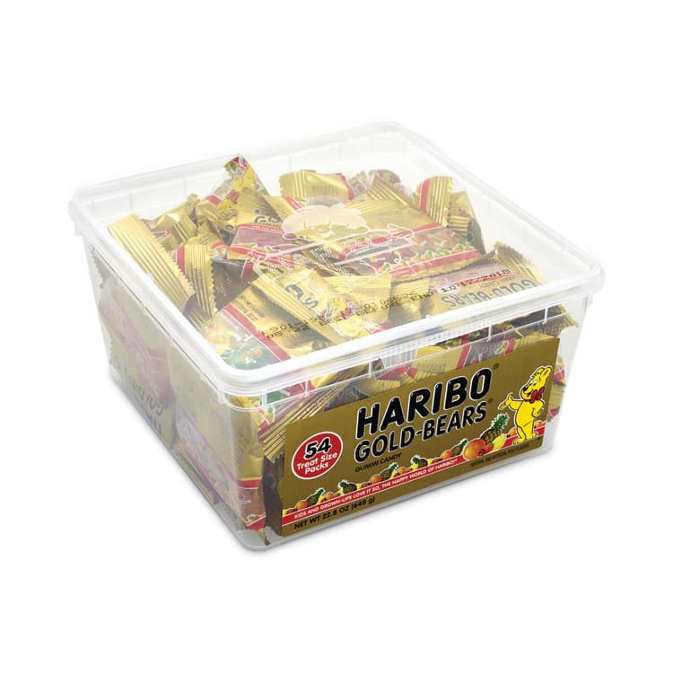 HARIBO Goldbears Gummi Candy, 0.4 oz Pouches, Lemon; Orange; Pineapple; Rasberry; Strawberry, 54/Carton (GRR20900181) thumbnail 3