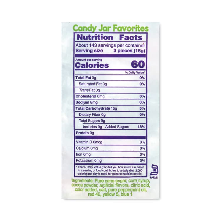 QUALITY CANDY, LLC Candy Jar Favorites, Assorted Flavors, 5 lb, 90 Pieces/Jar (GRR21000052) thumbnail 3