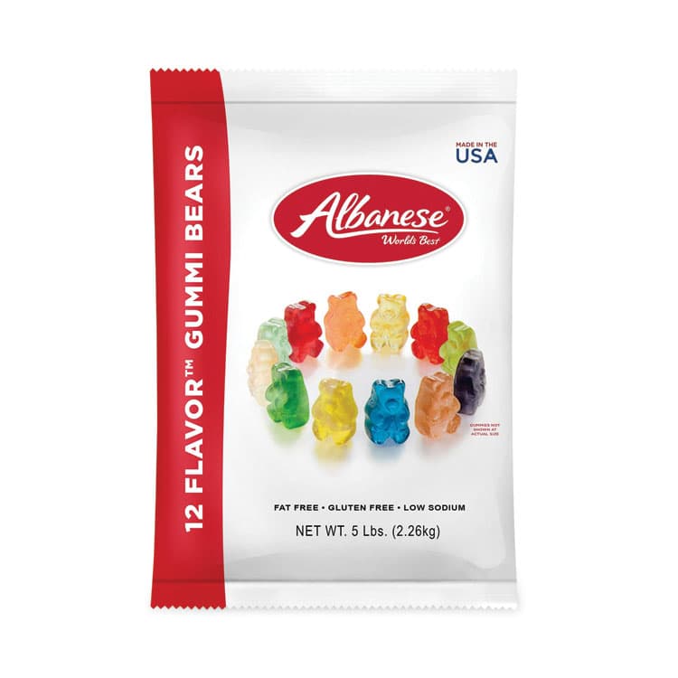 ALBANESE CANDY COMPANY Gummi Bears, 5 lb Pouch, Assorted (GRR20600001)