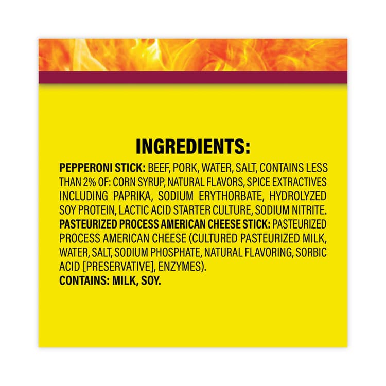 CONAGRA FOODS Pepperoni and Cheese Meat Sticks, 1.5 oz, 18/Carton (GRR20900655) thumbnail 3