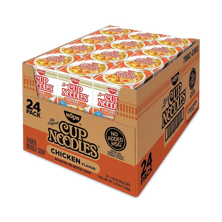 NISSIN FOODS Cup Noodles, Chicken, 2.25 oz Cup, 24 Cups/Carton (GRR22000498) thumbnail 2