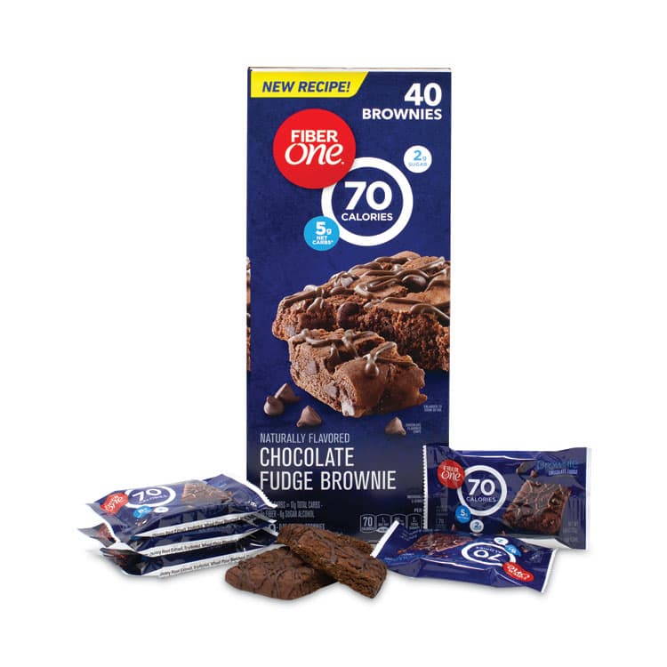 GENERAL MILLS 70 Calorie Chocolate Fudge Brownies, 0.89 oz, 40/Carton (GRR22000454) thumbnail 2