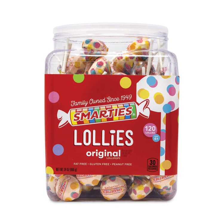NESTLE Smarties Lollies Lollipops, 34 oz Jar, 120 Pieces (GRR20900013) thumbnail 4