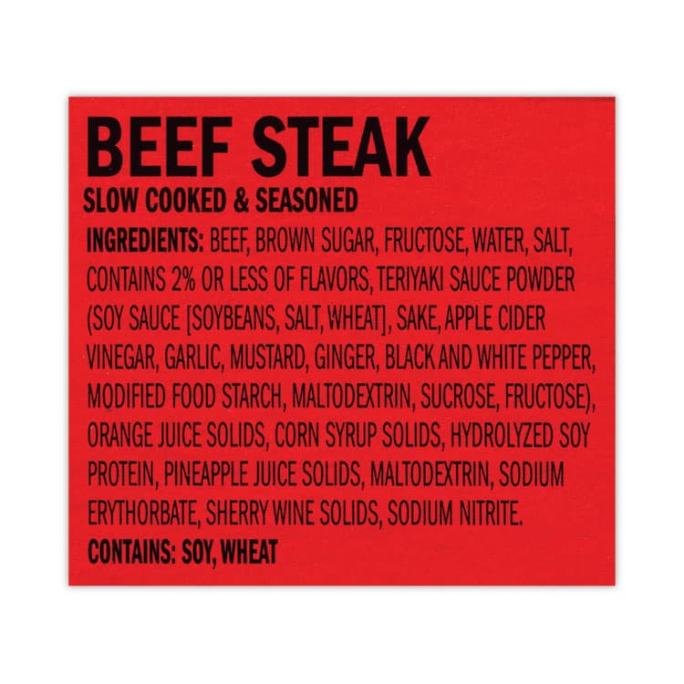 LINK SNACKS Jumbo Teriyaki Beek Steak, 2 oz, 12/Box (GRR27800011) thumbnail 3