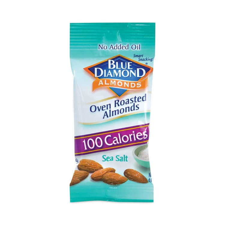 BLUE DIAMOND GROWERS Oven Roasted Sea Salt Almonds, 0.6 oz Bag, 7 Bags/Box, 6 Box/Carton (GRR22000794)