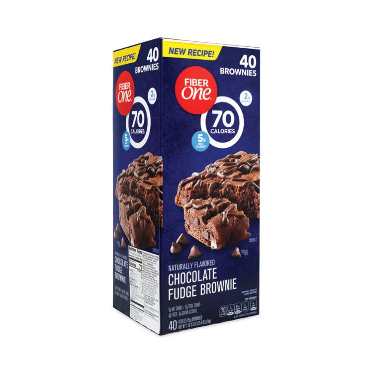 GENERAL MILLS 70 Calorie Chocolate Fudge Brownies, 0.89 oz, 40/Carton (GRR22000454) thumbnail 3