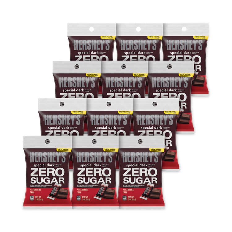 THE HERSHEY COMPANY Miniatures Special Dark Sugar-Free Chocolate, 3 oz Bag, 12 Bags/Carton (GRR24601030) thumbnail 2