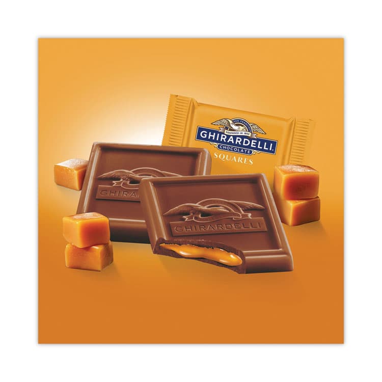 GHIRARDELLI Milk Chocolate and Caramel Chocolate Squares, 15.96 oz Bag (GRR30001035) thumbnail 2