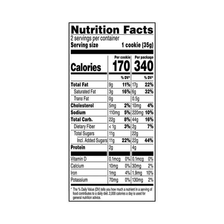 FRITO-LAY, . Homestyle Chocolate Chip Cookies, 2.5 oz Pack, 2 Cookies/Pack, 60 Packs/Carton (GRR29500060) thumbnail 4