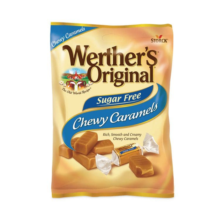 STORCK Sugar Free Chewy Caramel Candy, 1.46 oz Bag, 12 Bags/Carton (GRR30200005) thumbnail 2