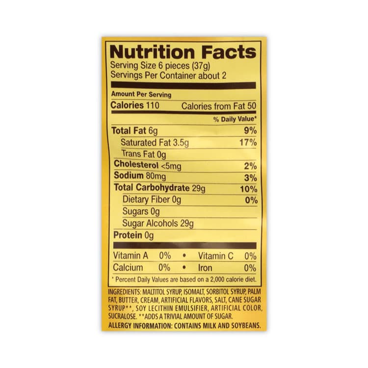 STORCK Sugar Free Chewy Caramel Candy, 2.75 oz Bag, 3/Pack (GRR30201006) thumbnail 4