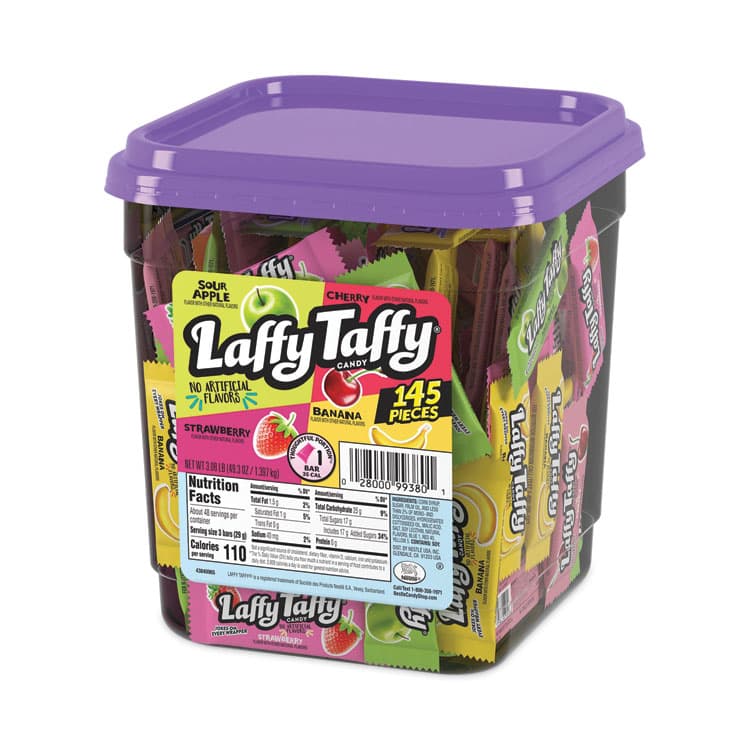 NESTLE Laffy Taffy, Assorted Flavors, 3.08 lb Tub, 145 Wrapped Pieces/Tub (GRR20900119) thumbnail 3