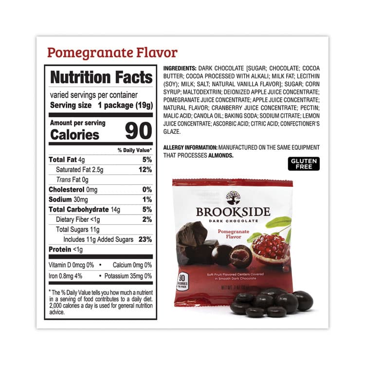 THE HERSHEY COMPANY Dark Chocolate Fruit, Acai Blueberry and Pomegranate, 30 Pouches/Carton (GRR22001031) thumbnail 3