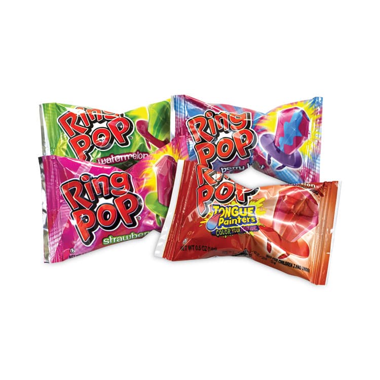 THE TOPPS COMPANY Ring Pop Lollipops, Assorted Flavors, 0.5 oz, 40 Piece Tub (GRR22000013)