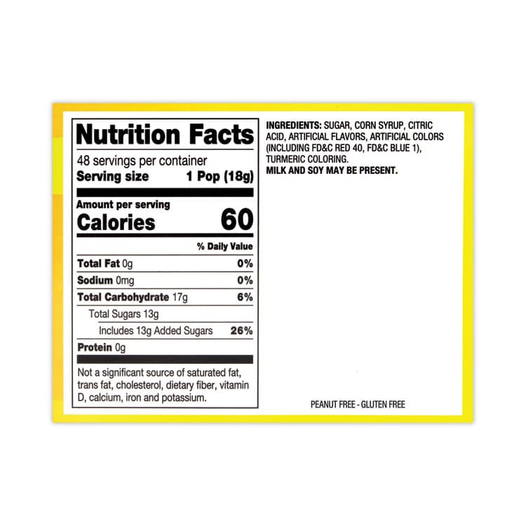 TOOTSIE ROLL INDUSTRIES Sweet and Sour Pop, Assorted Flavors, 0.63 oz, 48/Carton (GRR20900128) thumbnail 4