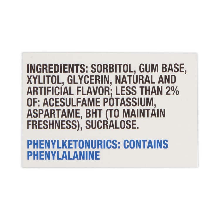 MONDELEZ INTERNATIONAL Sugar-Free Gum, Perfect Peppermint, 14 Pieces/Pack, 12 Packs/Carton (GRR20902517) thumbnail 4