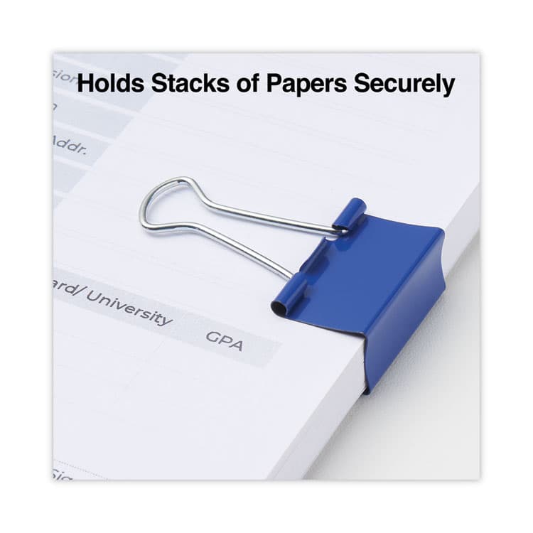 UNIVERSAL OFFICE PRODUCTS Binder Clips with Storage Tub, Medium, Assorted Colors, 24/Pack (UNV31029) thumbnail 4