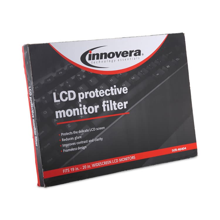 INNOVERA Protective Antiglare LCD Monitor Filter for 19" to 20" Widescreen Flat Panel Monitor, 16:10 Aspect Ratio (IVR46404) thumbnail 2