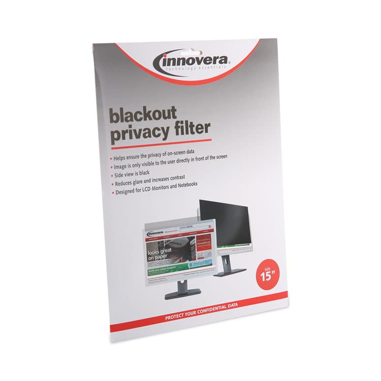 INNOVERA Blackout Privacy Filter for 15" Flat Panel Monitor/Laptop (IVRBLF150) thumbnail 2