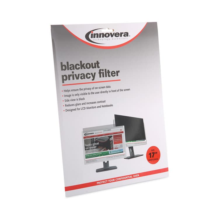 INNOVERA Blackout Privacy Filter for 17" Widescreen Flat Panel Monitor/Laptop, 16:10 Aspect Ratio (IVRBLF170W) thumbnail 2