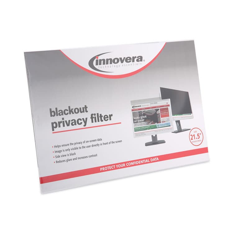 INNOVERA Blackout Privacy Filter for 21.5" Widescreen Flat Panel Monitor, 16:9 Aspect Ratio (IVRBLF215W) thumbnail 2