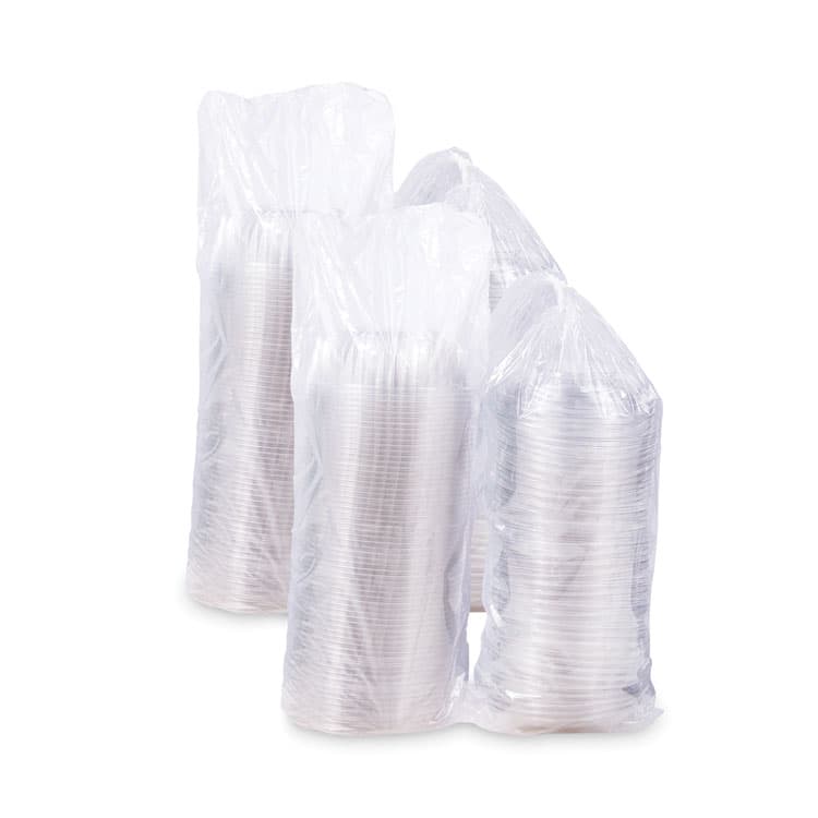 DART PresentaBowls Bowl/Lid Combo-Paks, 32 oz, 7.25" Diameter x 2.88" h, Clear, Plastic, 63/Pack, 2 Pack/Carton (DCCPET32BCD) thumbnail 4