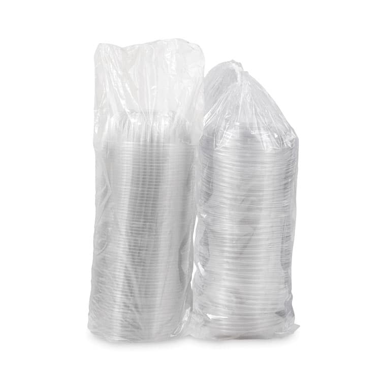 DART PresentaBowls Bowl/Lid Combo-Paks, 32 oz, 7.25" Diameter x 2.88" h, Clear, Plastic, 63/Pack, 2 Pack/Carton (DCCPET32BCD) thumbnail 3