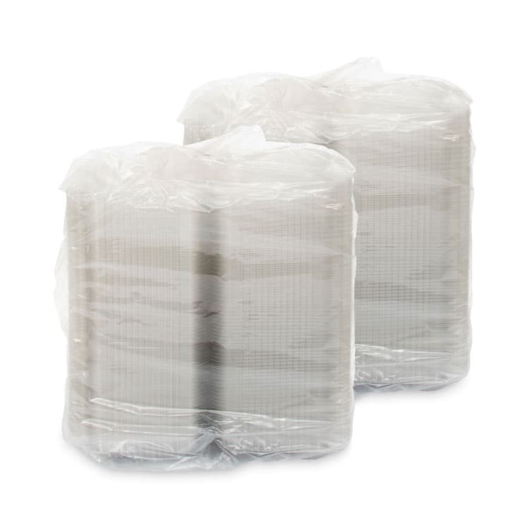 DART StayLock Clear Hinged Lid Containers, 6.8 x 9.4 x 2.1, Clear, Plastic, 125/Pack, 2 Packs/Carton (DCCPET30UT1) thumbnail 4