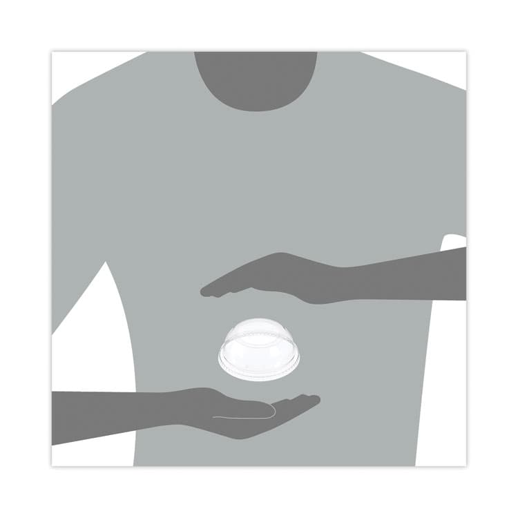 DART Open-Top Dome Lid, With 1.9" dia Hole, Fits 9 oz to 22 oz Cold Cups, Plastic, Clear, 1,000/Carton (DCCDLW662) thumbnail 4