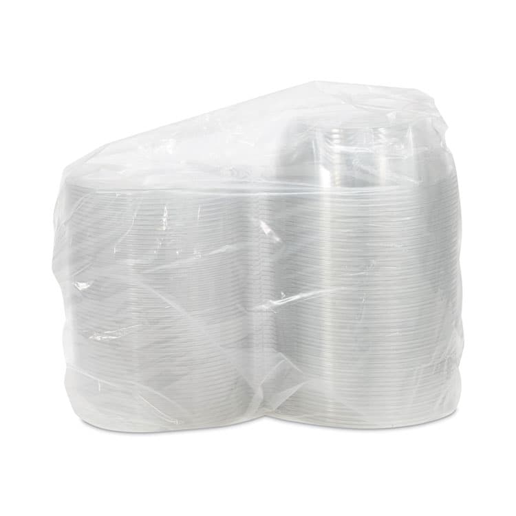 DART SafeSeal Tamper-Resistant, Tamper-Evident Bowls with Flat Lid, 48 oz, 8.9" Diameter x 2.8" h, Clear, Plastic, 100/Carton (DCCCTR48BF) thumbnail 3