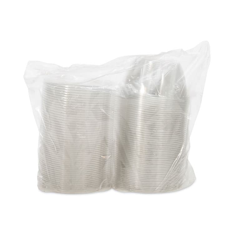 DART SafeSeal Tamper-Resistant, Tamper-Evident Bowls with Flat Lid, 32 oz, 7" Diameter x 3.2" h, Clear, Plastic, 150/Carton (DCCCTR32BF) thumbnail 3